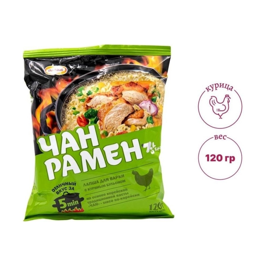 Doshirak лапша Чан Рамен для варки с куриным бульоном 120 г.